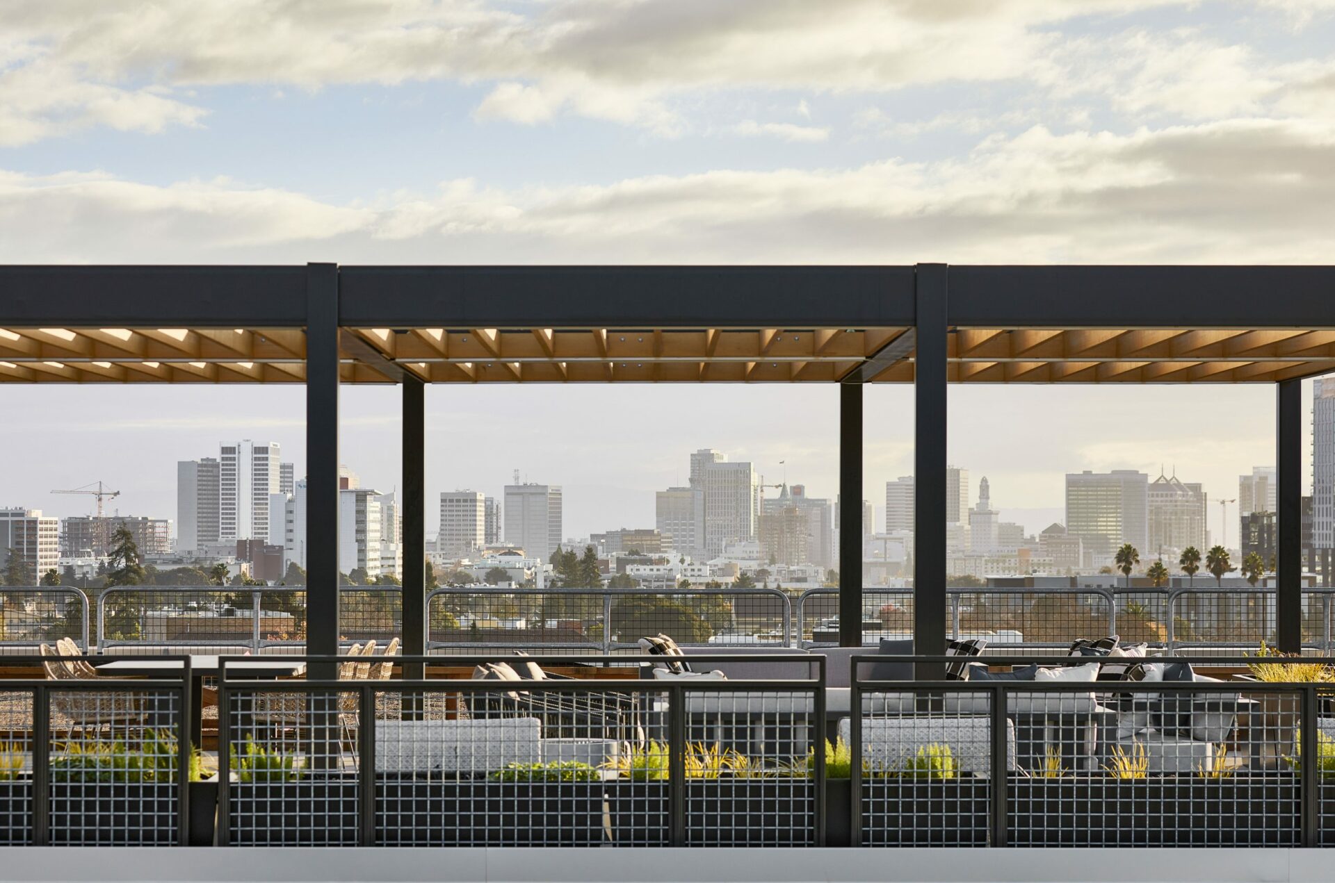the logan rooftop with city views