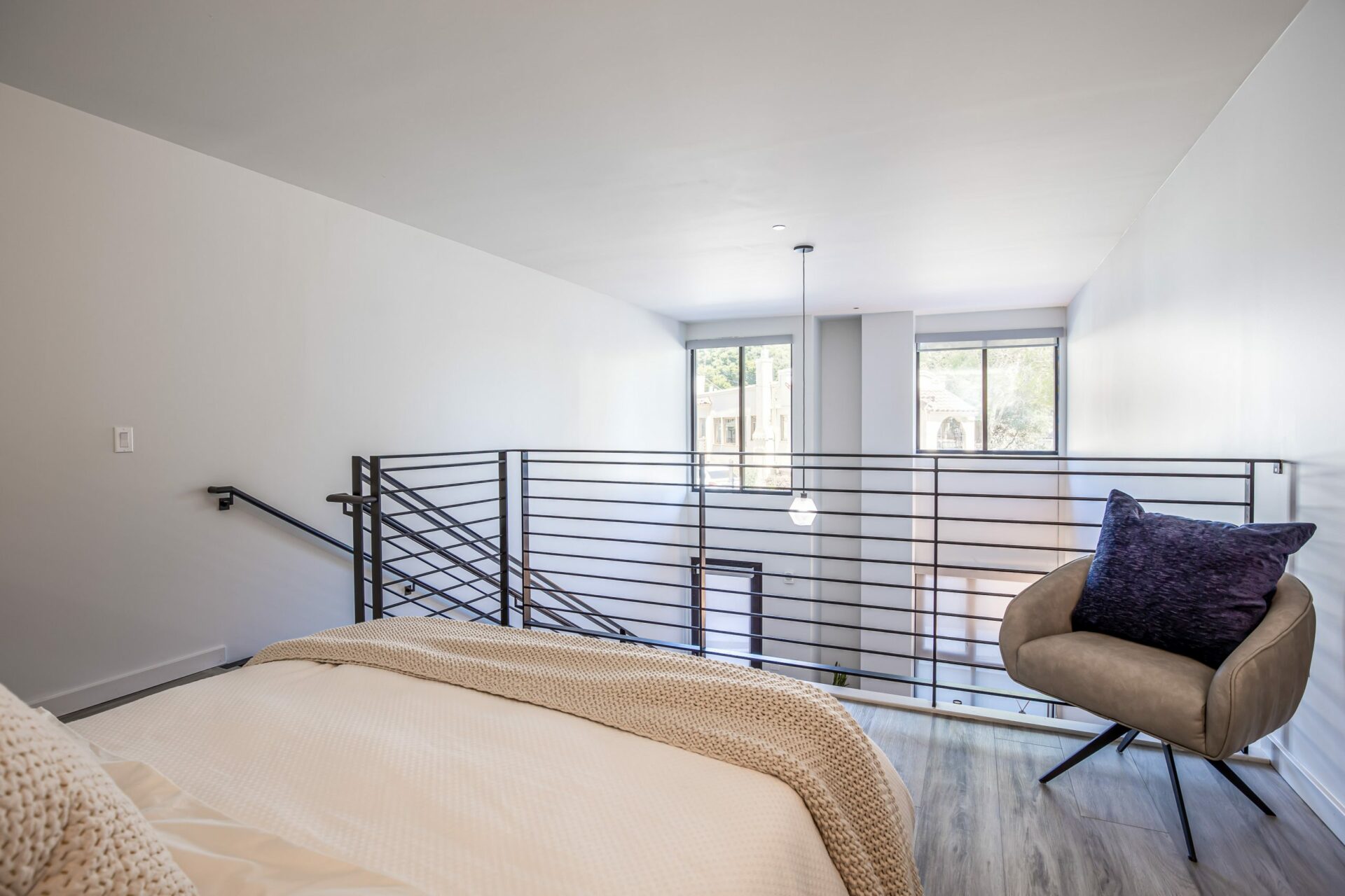 1 Bed Townhome Lofted Bedroom